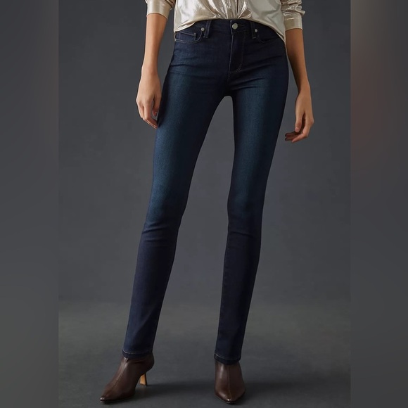 Paige Hoxton High Rise Ultra Skinny Transcend Jeans - Mona Dark Wash - Picture 5 of 8